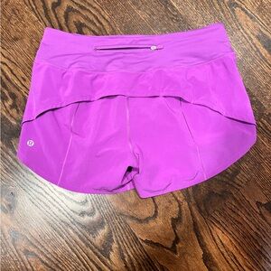 Lululemon Athletica Purple Athletic Shorts Speed Up